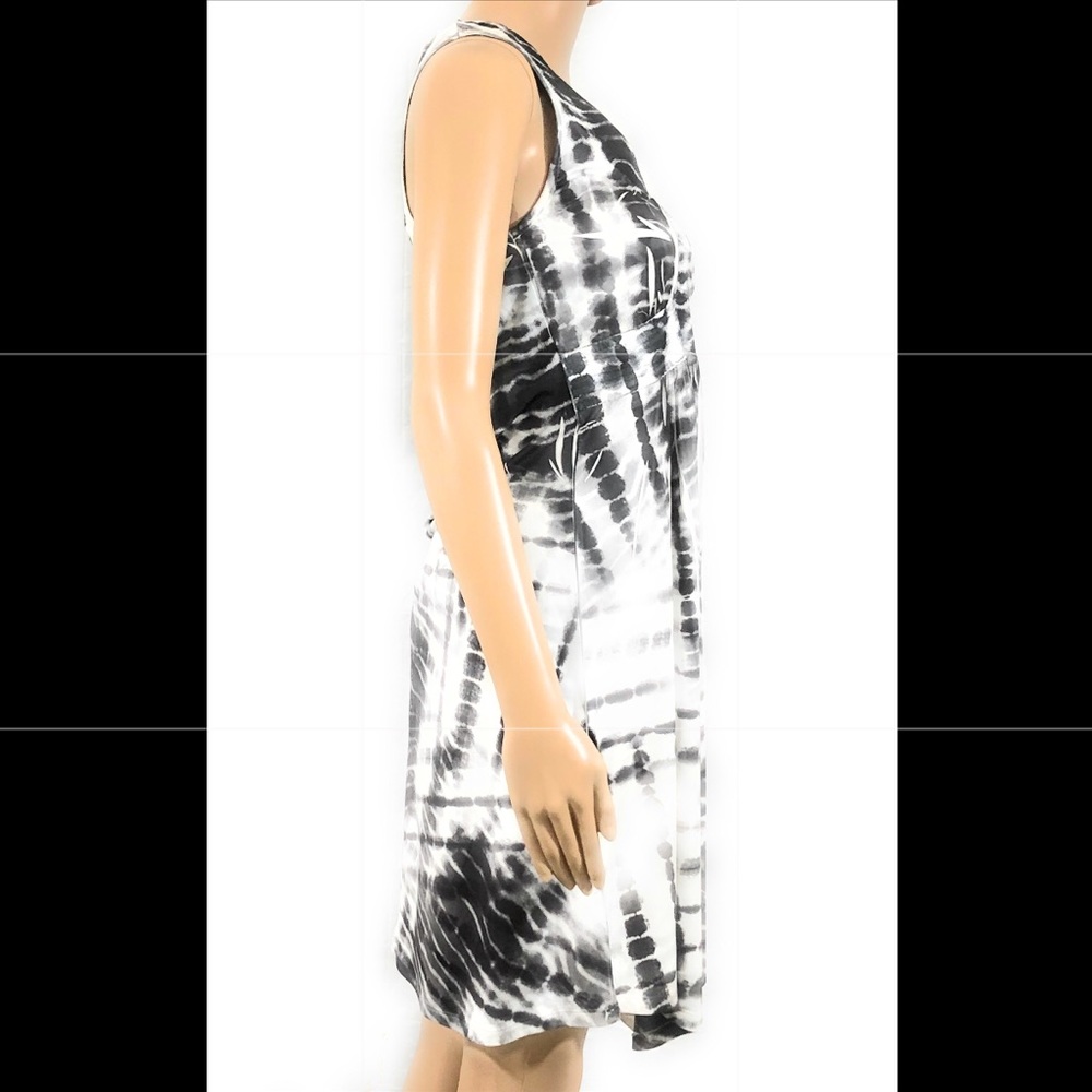 🛑SOLD🛑One World Dress Sz Sm Black White Tie Die Stretch - Picture 7 of 8